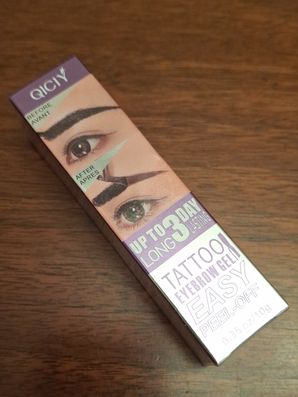 QICIY Tattoo Eyebrow Gel Easy Peel Off 10g New Sealed Box #1